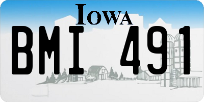 IA license plate BMI491
