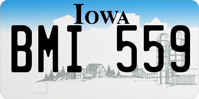 IA license plate BMI559