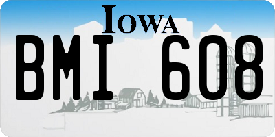 IA license plate BMI608
