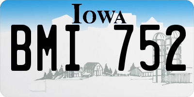 IA license plate BMI752