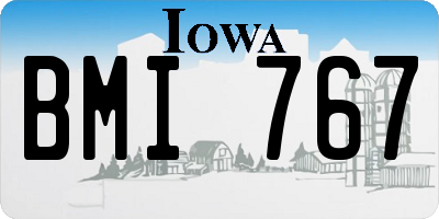 IA license plate BMI767