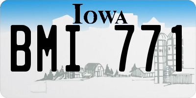 IA license plate BMI771