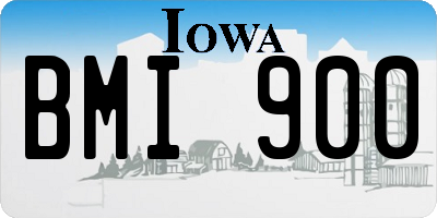 IA license plate BMI900
