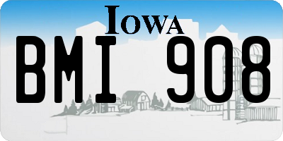 IA license plate BMI908