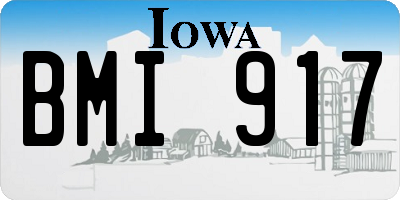 IA license plate BMI917