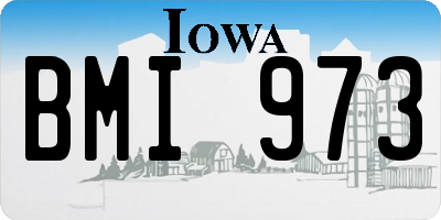 IA license plate BMI973