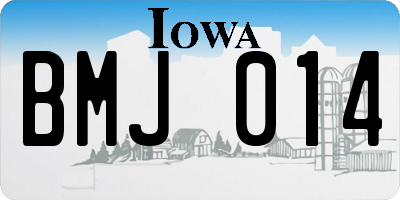 IA license plate BMJ014