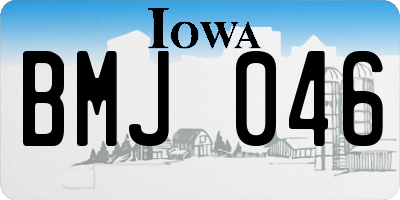 IA license plate BMJ046