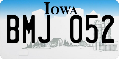IA license plate BMJ052