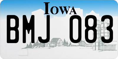 IA license plate BMJ083
