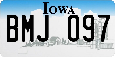 IA license plate BMJ097