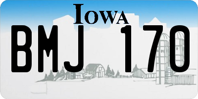 IA license plate BMJ170