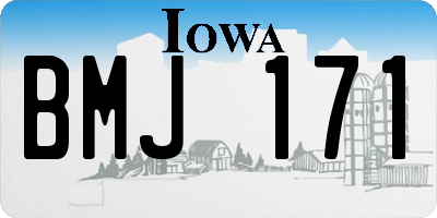IA license plate BMJ171