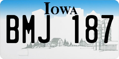IA license plate BMJ187