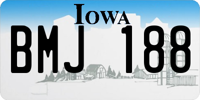 IA license plate BMJ188