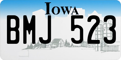 IA license plate BMJ523