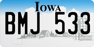 IA license plate BMJ533