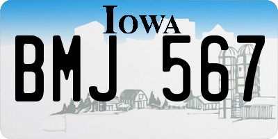IA license plate BMJ567