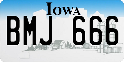 IA license plate BMJ666