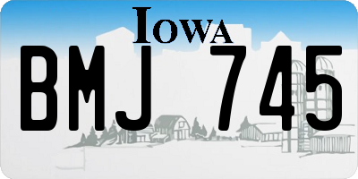 IA license plate BMJ745