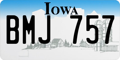 IA license plate BMJ757