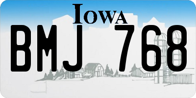 IA license plate BMJ768