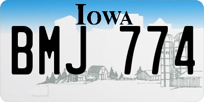 IA license plate BMJ774