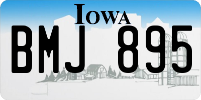 IA license plate BMJ895