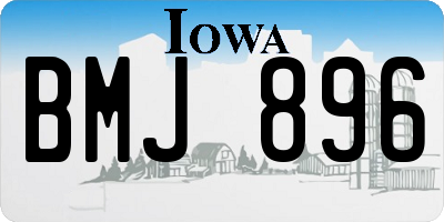IA license plate BMJ896