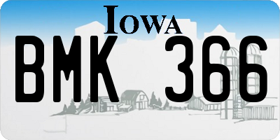 IA license plate BMK366