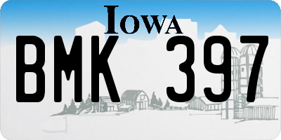 IA license plate BMK397