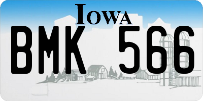 IA license plate BMK566