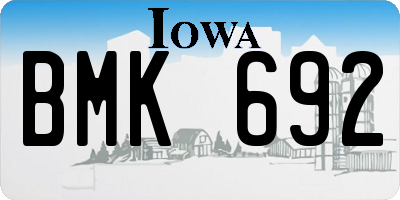 IA license plate BMK692