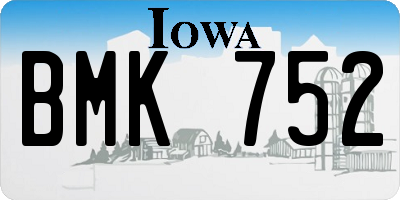 IA license plate BMK752