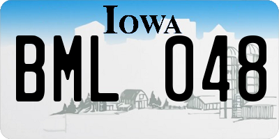 IA license plate BML048