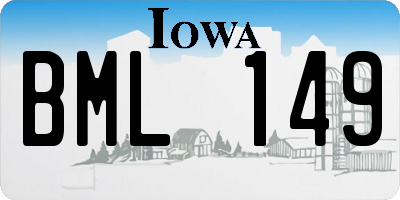 IA license plate BML149