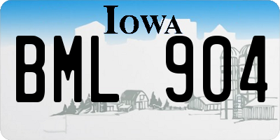 IA license plate BML904