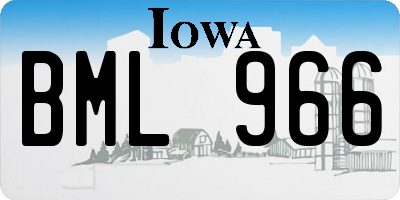 IA license plate BML966