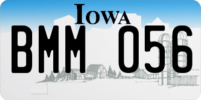 IA license plate BMM056