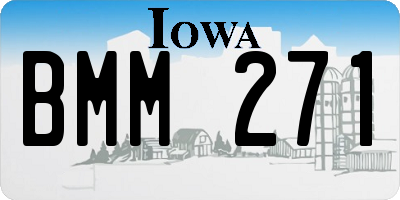 IA license plate BMM271