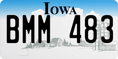 IA license plate BMM483