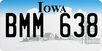 IA license plate BMM638