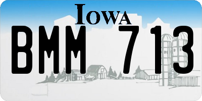IA license plate BMM713