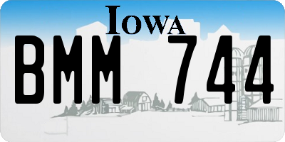 IA license plate BMM744
