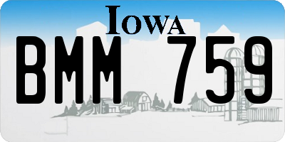 IA license plate BMM759