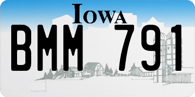 IA license plate BMM791