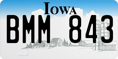 IA license plate BMM843