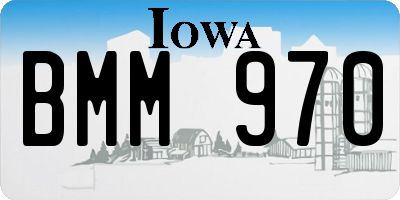 IA license plate BMM970