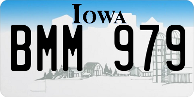 IA license plate BMM979