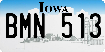 IA license plate BMN513